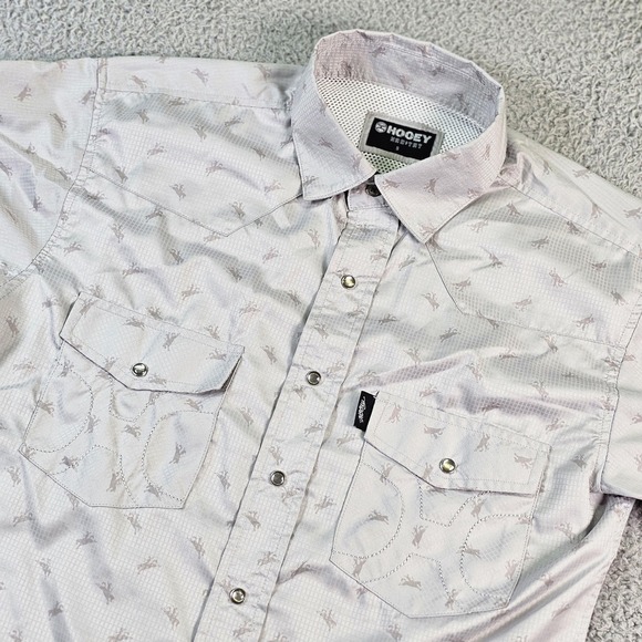 Hooey Other - Hooey Habitat Shirt Mens Small Gray Short Sleeve Pearl Snap Western Rodeo